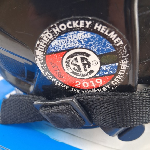 CCM FL40 S Hockey Helmet with Cage Black American Flag Decal Youth - Picture 7 of 16